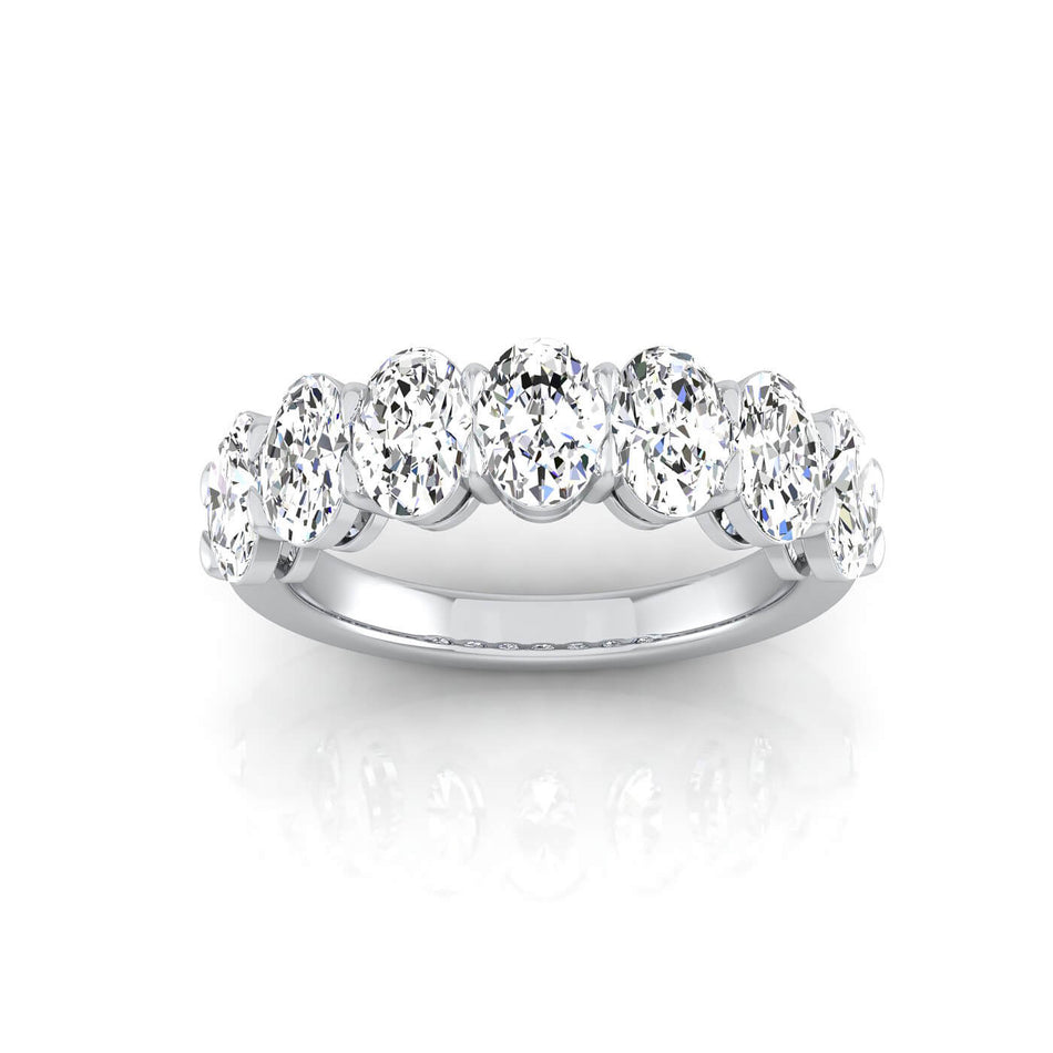 Oval Lab Grown Diamond Seven Stone Band - 2.45cttw