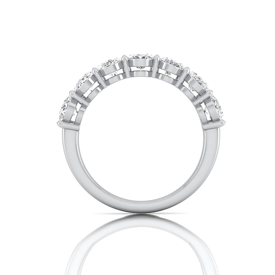 Oval Lab Grown Diamond Seven Stone Band - 2.45cttw