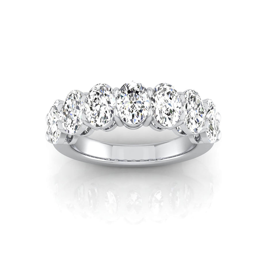 Oval Lab Grown Diamond Seven Stone Ring - 2.80cttw