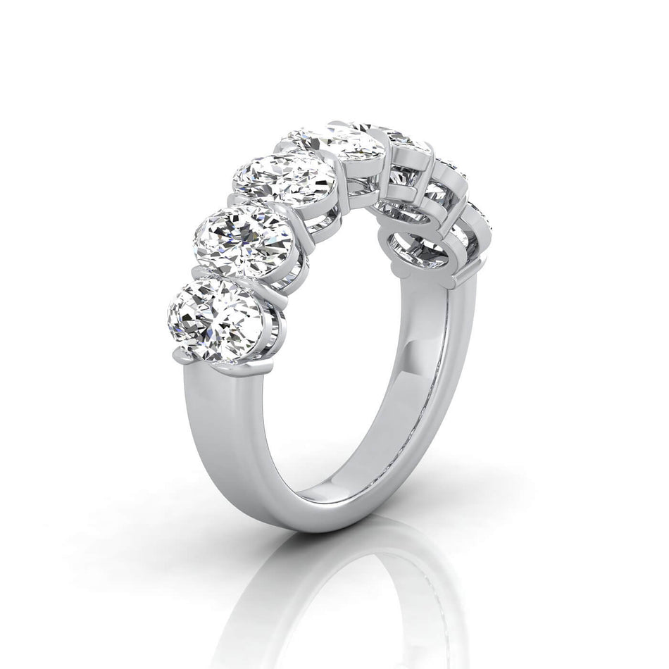 Oval Lab Grown Diamond Seven Stone Ring - 2.80cttw