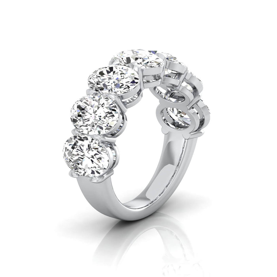 Oval Lab Grown Diamond Seven Stone Ring - 5.25cttw