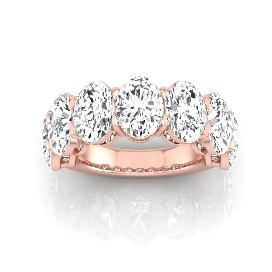 Amelia modern vintage seven stone diamond ring – The Vintage Ring Company