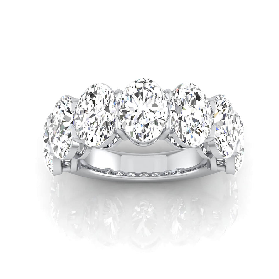 Oval Lab Grown Diamond Seven Stone Band - 7.00cttw