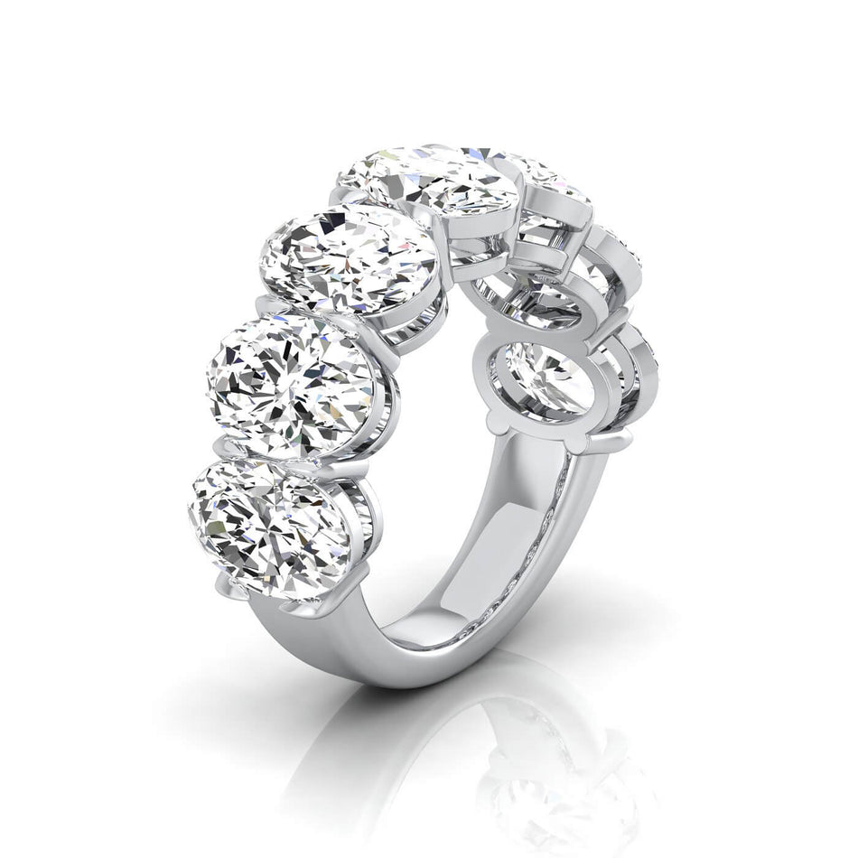 Oval Lab Grown Diamond Seven Stone Band - 7.00cttw