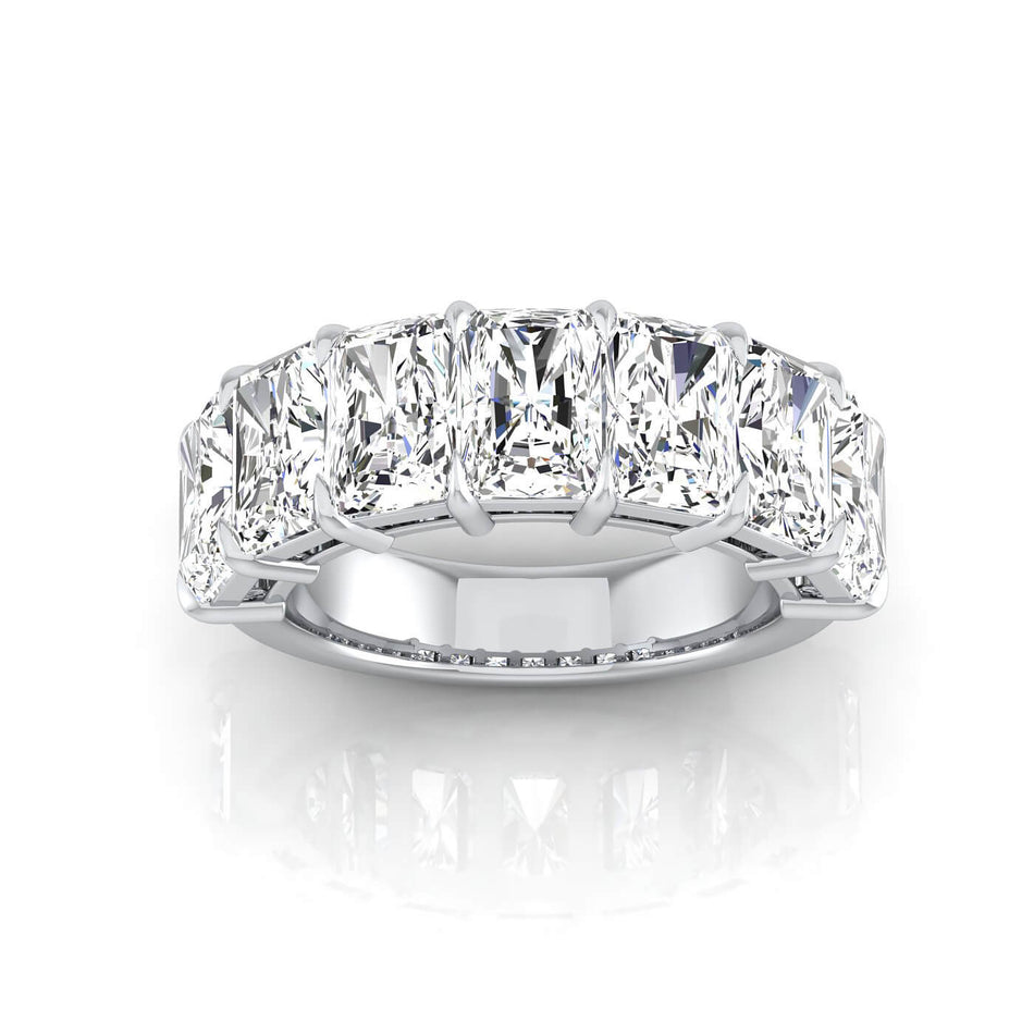 Radiant Cut Lab Grown Diamond Seven Stone Band - 5.25cttw