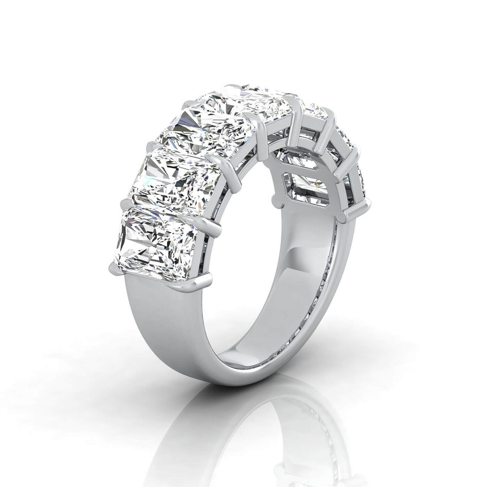 Radiant Cut Lab Grown Diamond Seven Stone Band - 5.25cttw