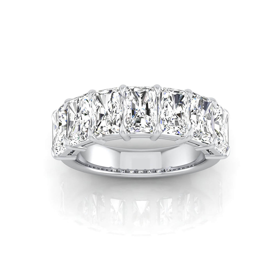 Radiant Cut Lab Grown Diamond Seven Stone Ring - 3.92cttw