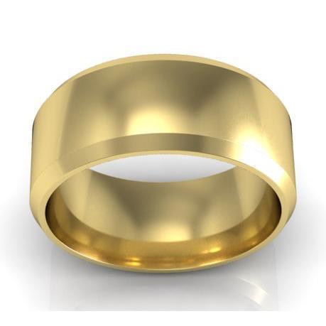 Plain Wedding Ring in 14k 8mm Plain Wedding Rings deBebians 