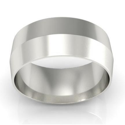 8mm Knife Edge Wedding Ring in 18-Karat Plain Wedding Rings deBebians 