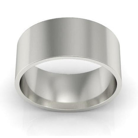 8mm Flat Wedding Ring in 18k Plain Wedding Rings deBebians 