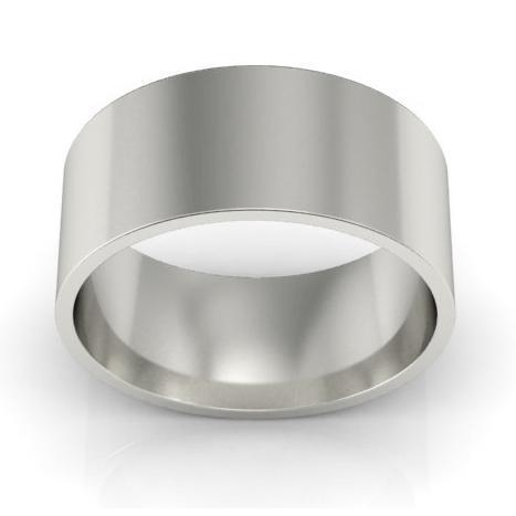 8mm Flat Wedding Ring in 18k Plain Wedding Rings deBebians 