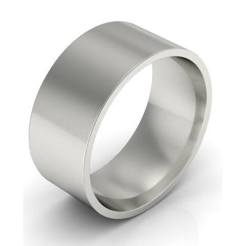 8mm Flat Wedding Ring in 18k Plain Wedding Rings deBebians 