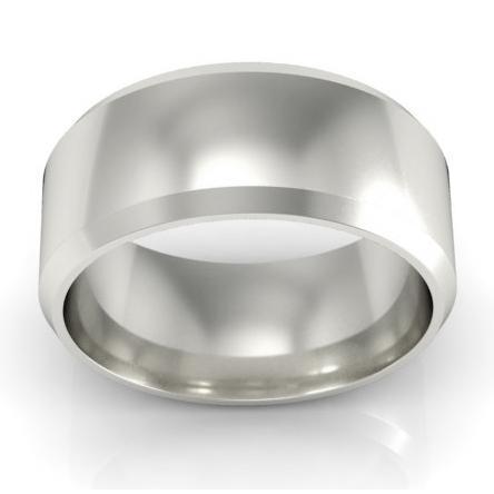 Platinum Wedding Ring Beveled 8mm Platinum Wedding Rings deBebians 