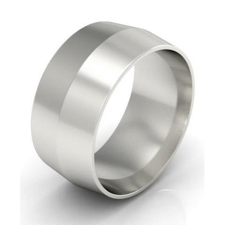 9mm Knife Edge Wedding Ring in 18-Karat Plain Wedding Rings deBebians 