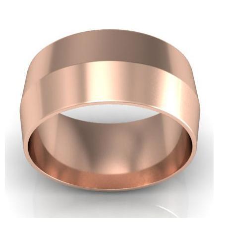 9mm Knife Edge Wedding Ring in 14kt Gold Plain Wedding Rings deBebians 