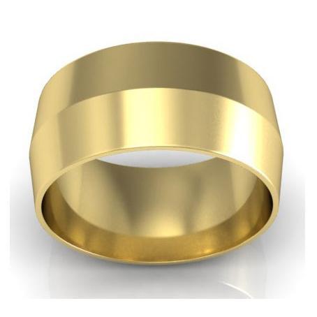 9mm Knife Edge Wedding Ring in 14kt Gold Plain Wedding Rings deBebians 