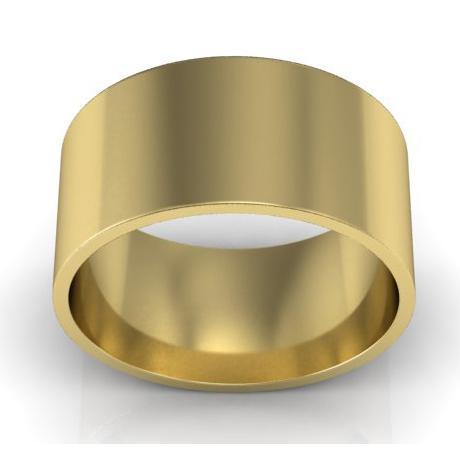 9mm Flat Wedding Ring in 18k Plain Wedding Rings deBebians 