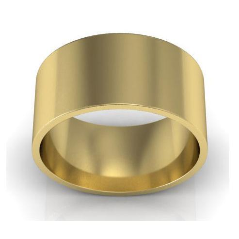 9mm Flat Wedding Ring in 14k Plain Wedding Rings deBebians 