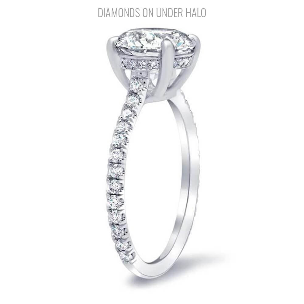 Diamond Accented Diamond Engagement Ring Diamond Accented Engagement Rings deBebians 