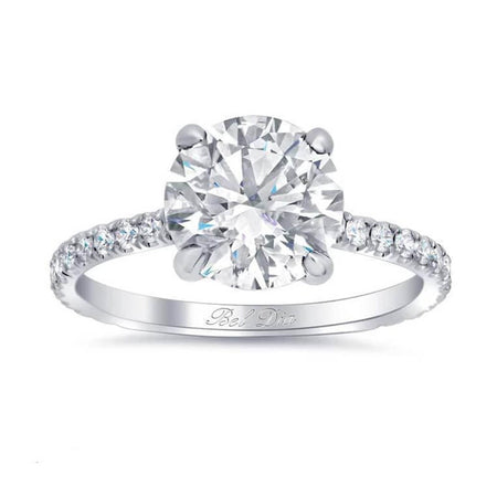 Diamond Accented Diamond Engagement Ring Diamond Accented Engagement Rings deBebians 