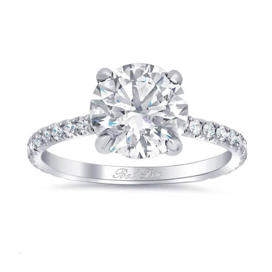 Diamond Accented Diamond Engagement Ring Diamond Accented Engagement Rings deBebians 