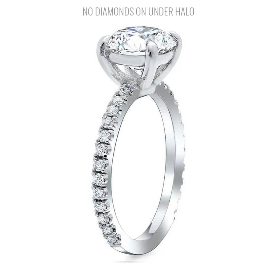 Diamond Accented Diamond Engagement Ring Diamond Accented Engagement Rings deBebians 