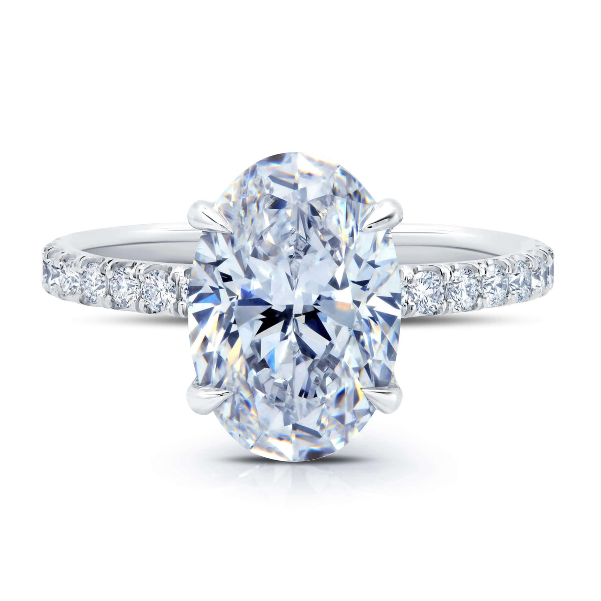 Diamond Under Halo Engagement Ring Diamond Accented Engagement Rings deBebians 