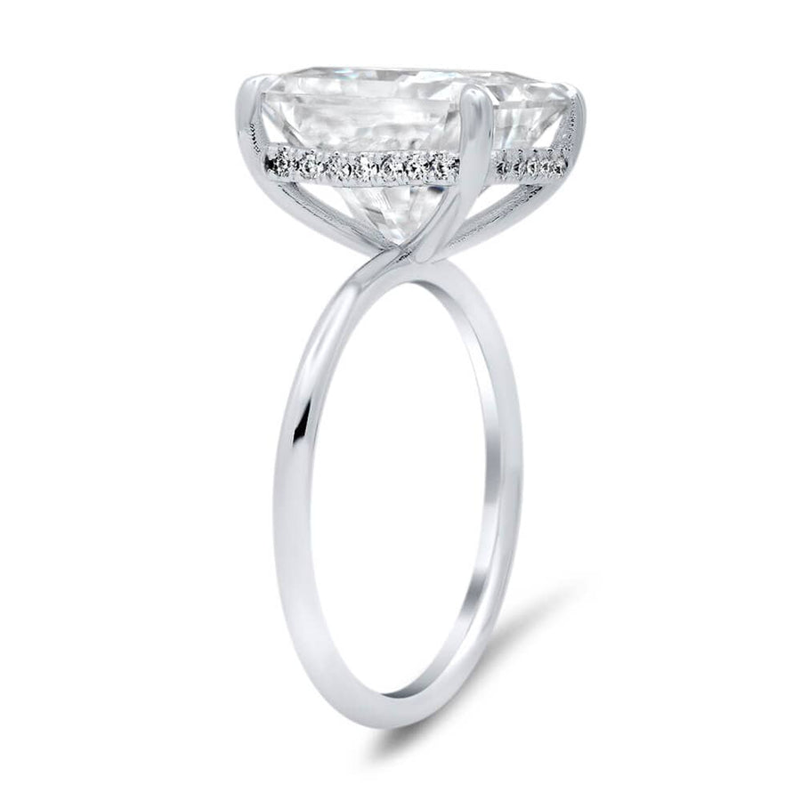 Solitaire Under Halo Engagement Ring Setting