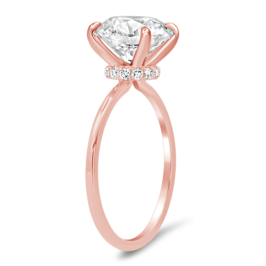 Under Halo Diamond Wrap Engagement Ring