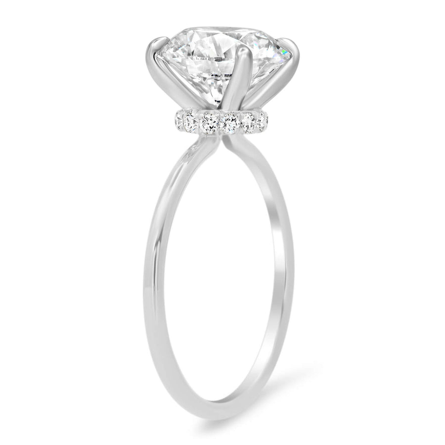 Under Halo Diamond Wrap Engagement Ring