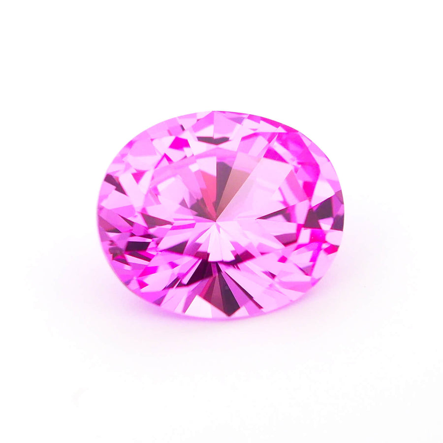 5.98ct 12x10mm Oval Lab Grown Pink Sapphire