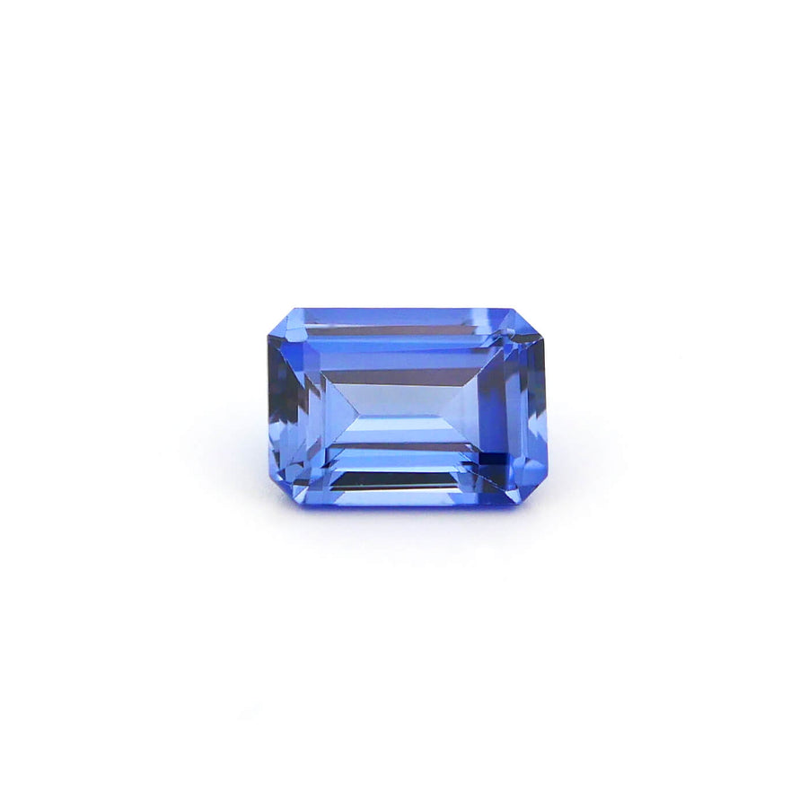 1.22ct 7x5mm Emerald Cut Lab Grown Light Blue Sapphire