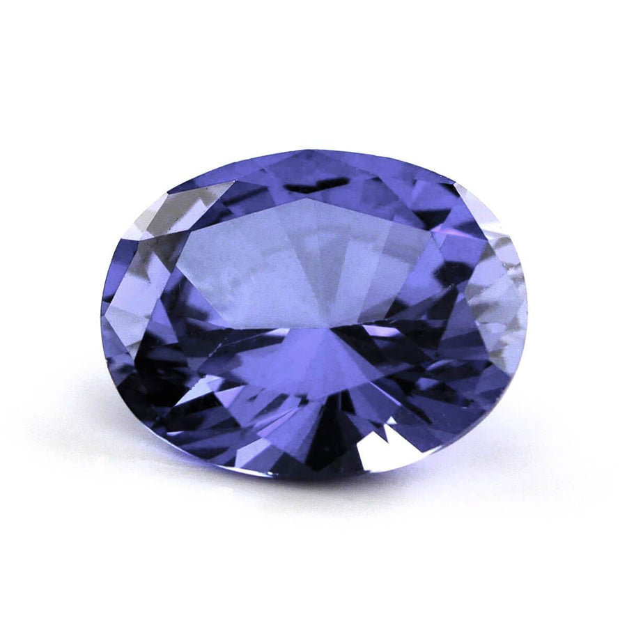 3.37ct 10x8mm Oval Light Bluish Purple Color Lab Grown Sapphire