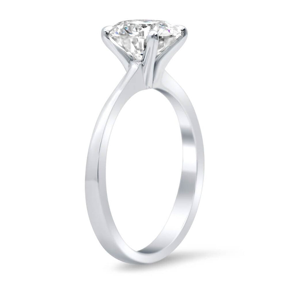 Tapered Solitaire Engagement Ring