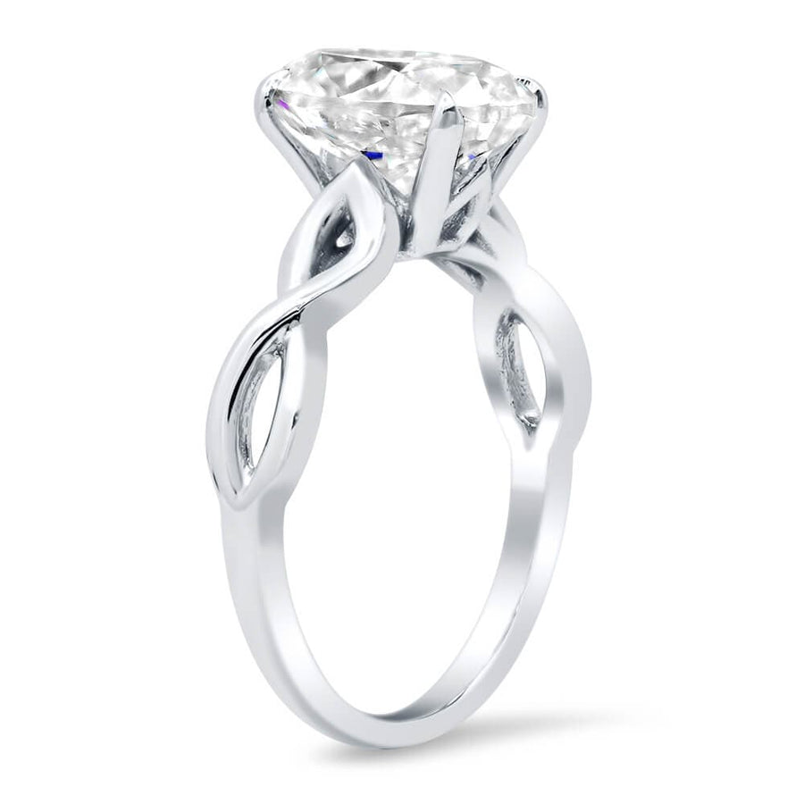 Infinity Twist Solitaire Engagement Ring Setting