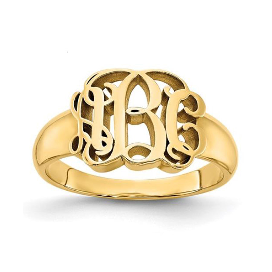 Carved Script Monogram Ring – deBebians