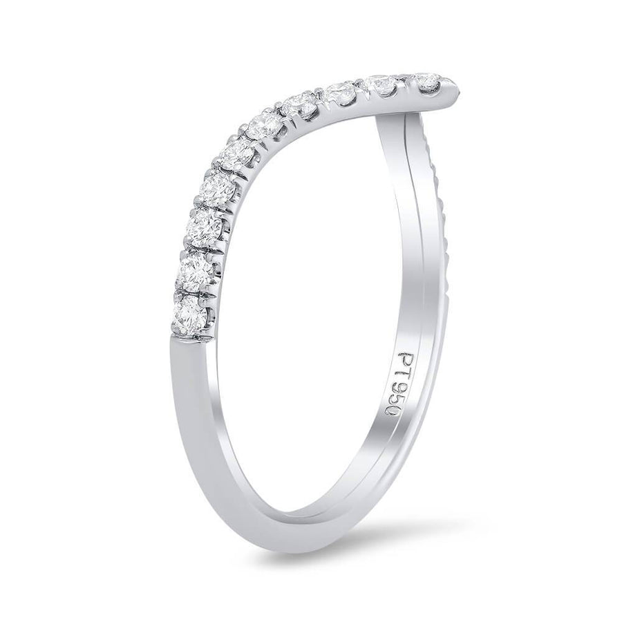 Pave Diamond V Wedding Ring Diamond Wedding Rings deBebians 