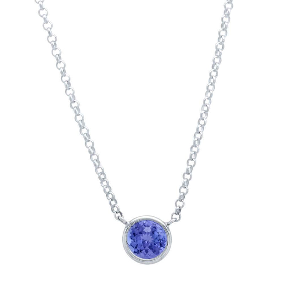 Tanzanite Necklace in Sterling Silver Ready-To-Ship deBebians 