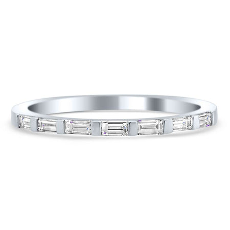 Diamond Baguette Wedding Ring Ready-To-Ship deBebians 