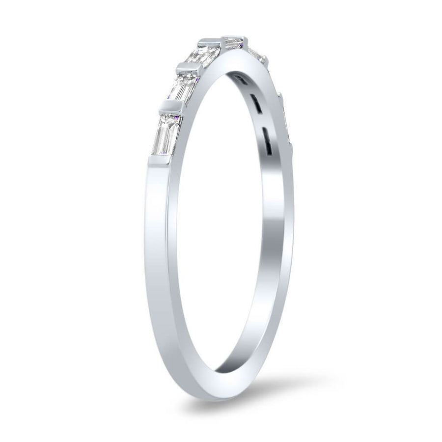 Diamond Baguette Wedding Ring Ready-To-Ship deBebians 
