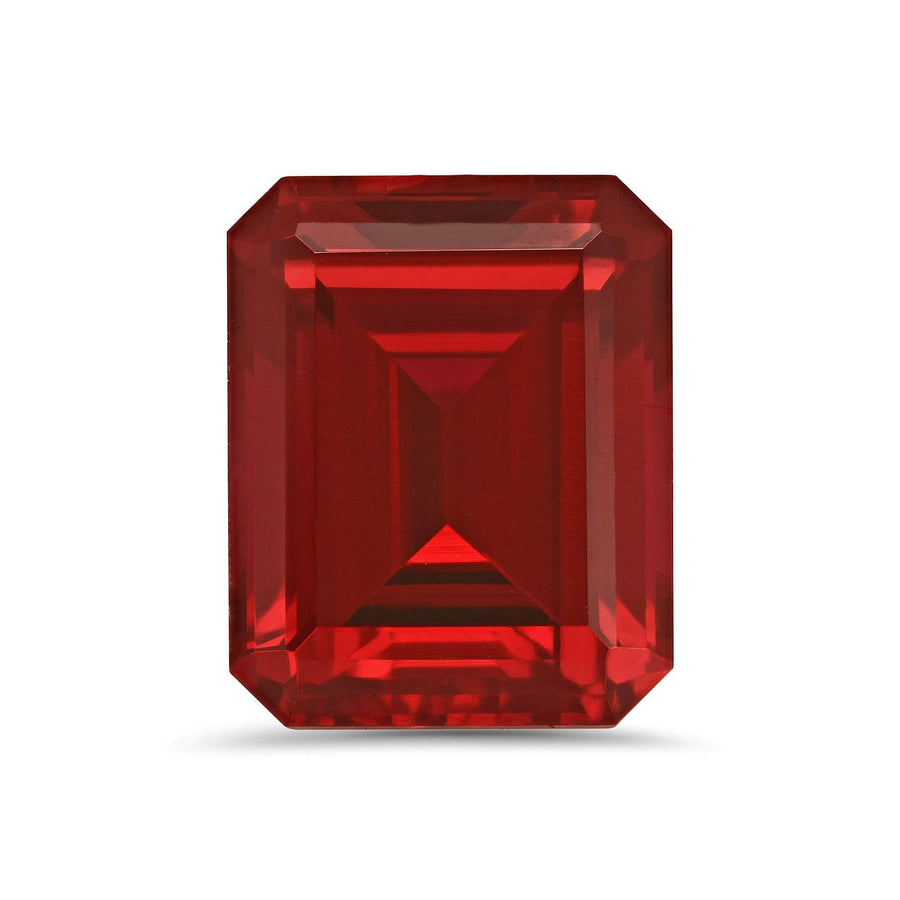 Emerald Cut Lab Created Ruby Loose Gemstones deBebians 