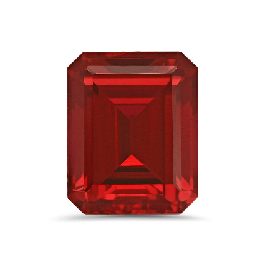 Emerald Cut Lab Created Ruby - Loose | Lab Grown Ruby – deBebians