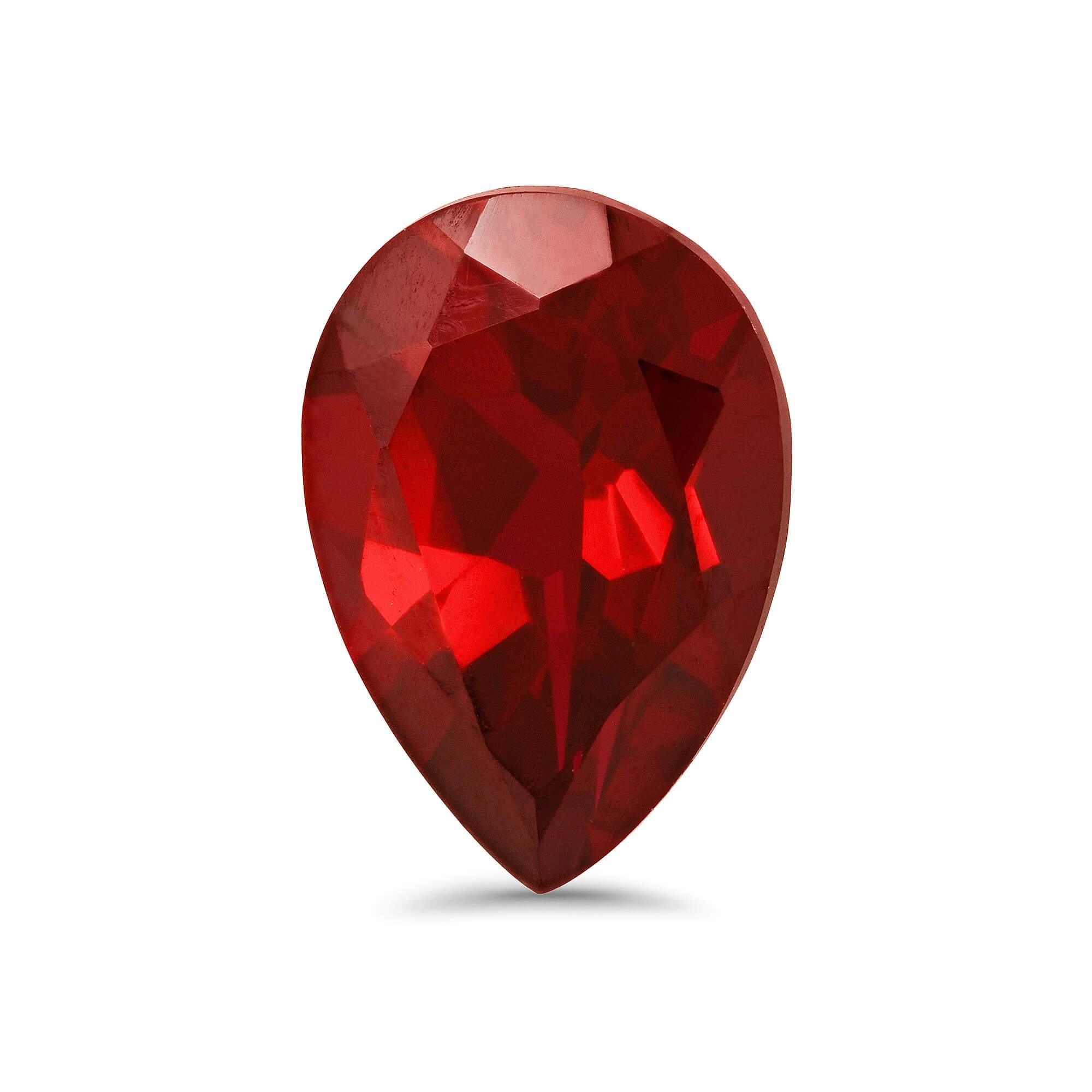 Pear Shaped Ruby Loose Stone | Synthetic Ruby Stone – deBebians