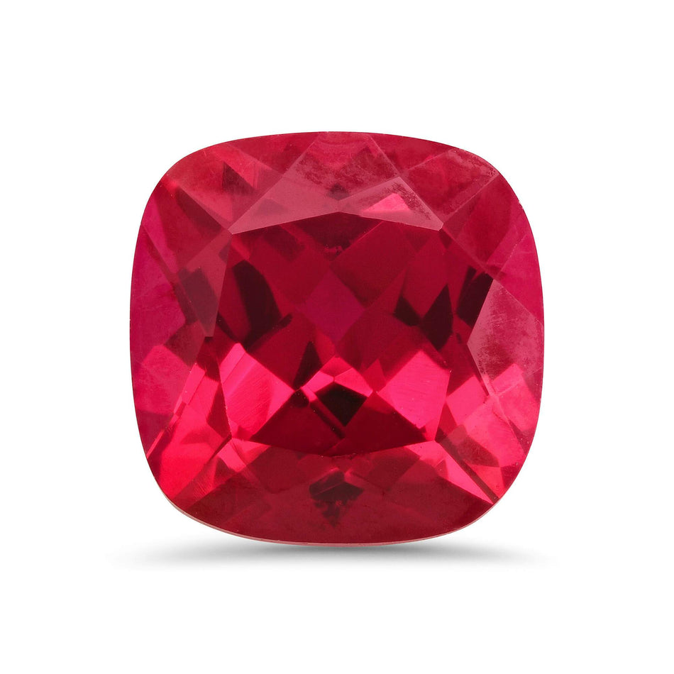 Square Cushion Lab Created Ruby Loose Gemstones deBebians 