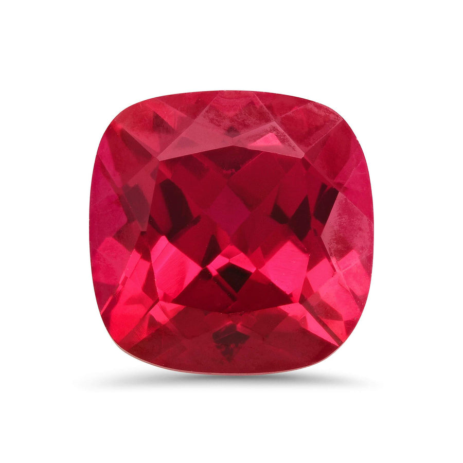 Square Cushion Lab Created Ruby Loose Gemstones deBebians 
