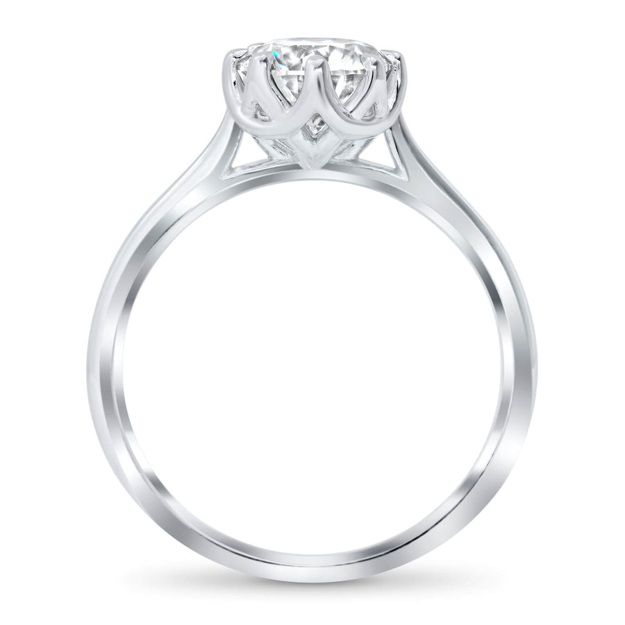 8 Prong Solitaire Engagement Ring Setting