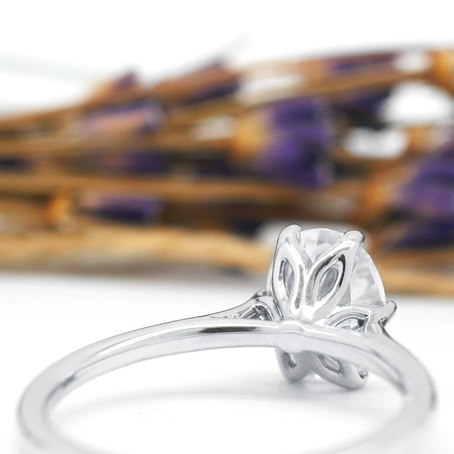 3 Stone Basket Style Pear Shape Diamond Engagement Ring GIA I Color VS2  1.5ct | eBay