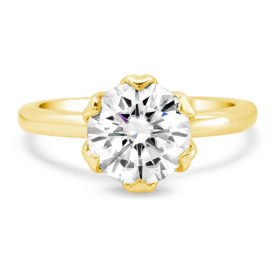 Color Blossom Signet Ring, Yellow Gold, White Gold And Diamonds