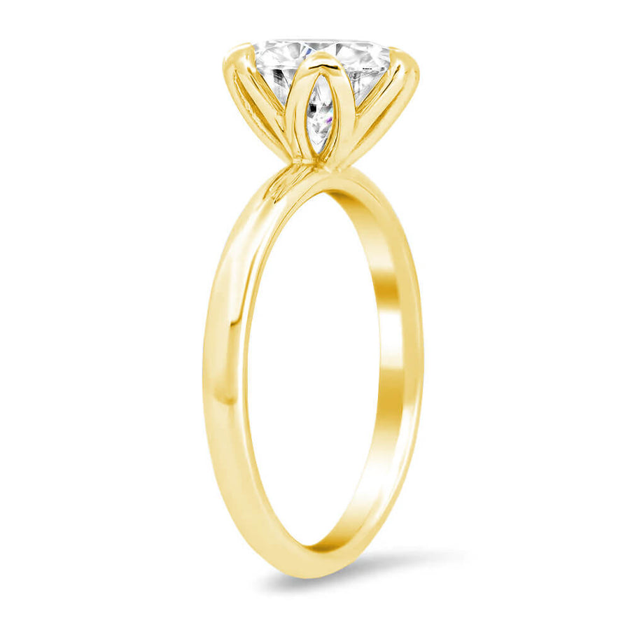 Diamond Pave Tulip Engagement Ring Setting