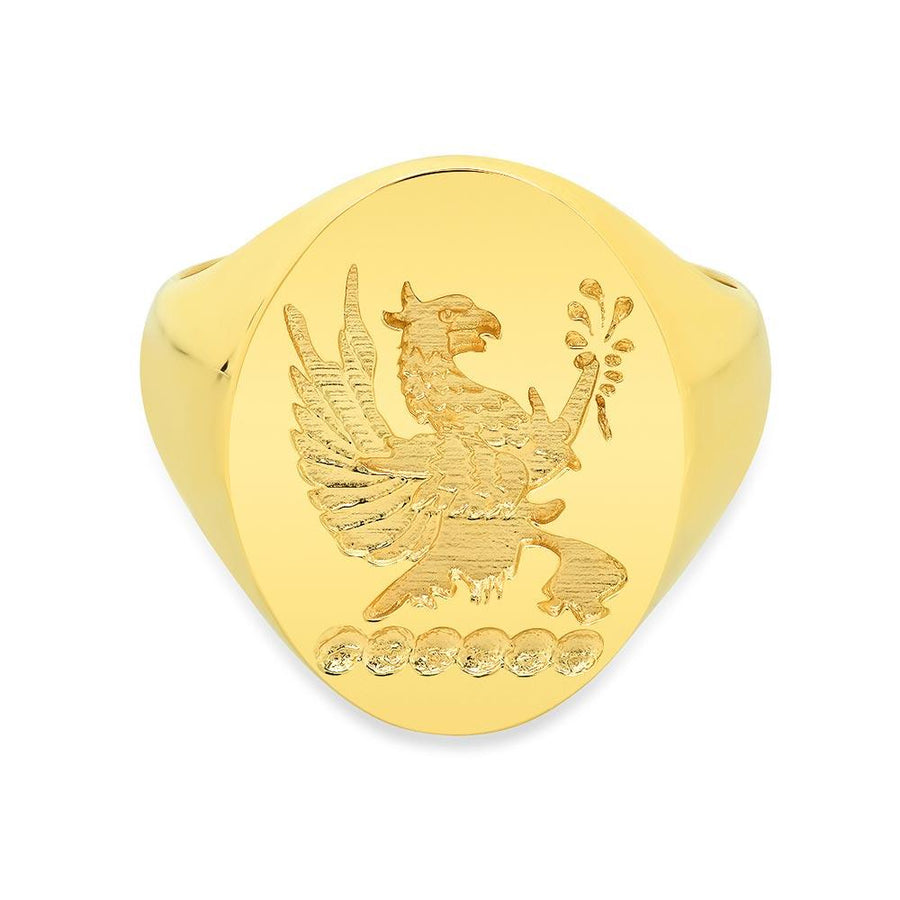GOLD LION RAMPANT Sterling Silver & Gold Mens Ring by Keith Jack